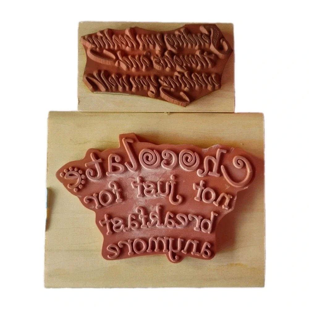 Huge Vintage Lot Rubber Stamps 17pc Stamp Collection Various Sayings Themes - Picture 6 of 6